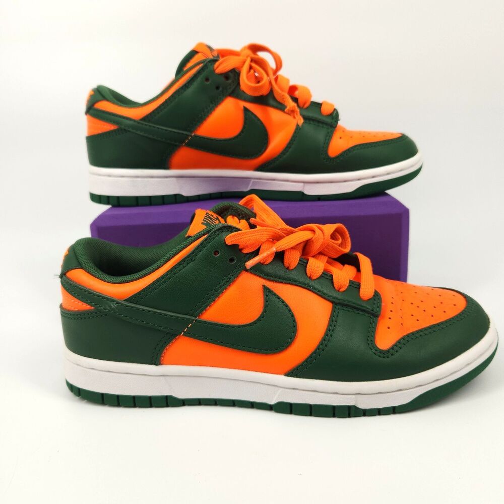 Nike Dunk Low Miami Hurricanes Shoes Women Size 8 Men 6.5 FAMU